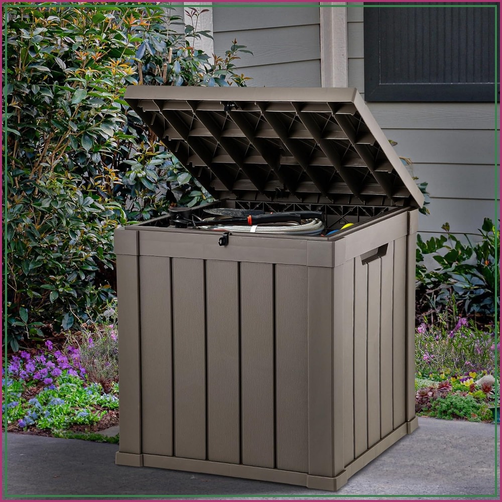 Gardening Tools Images - 51 Gallon Outdoor Storage Deck Box,