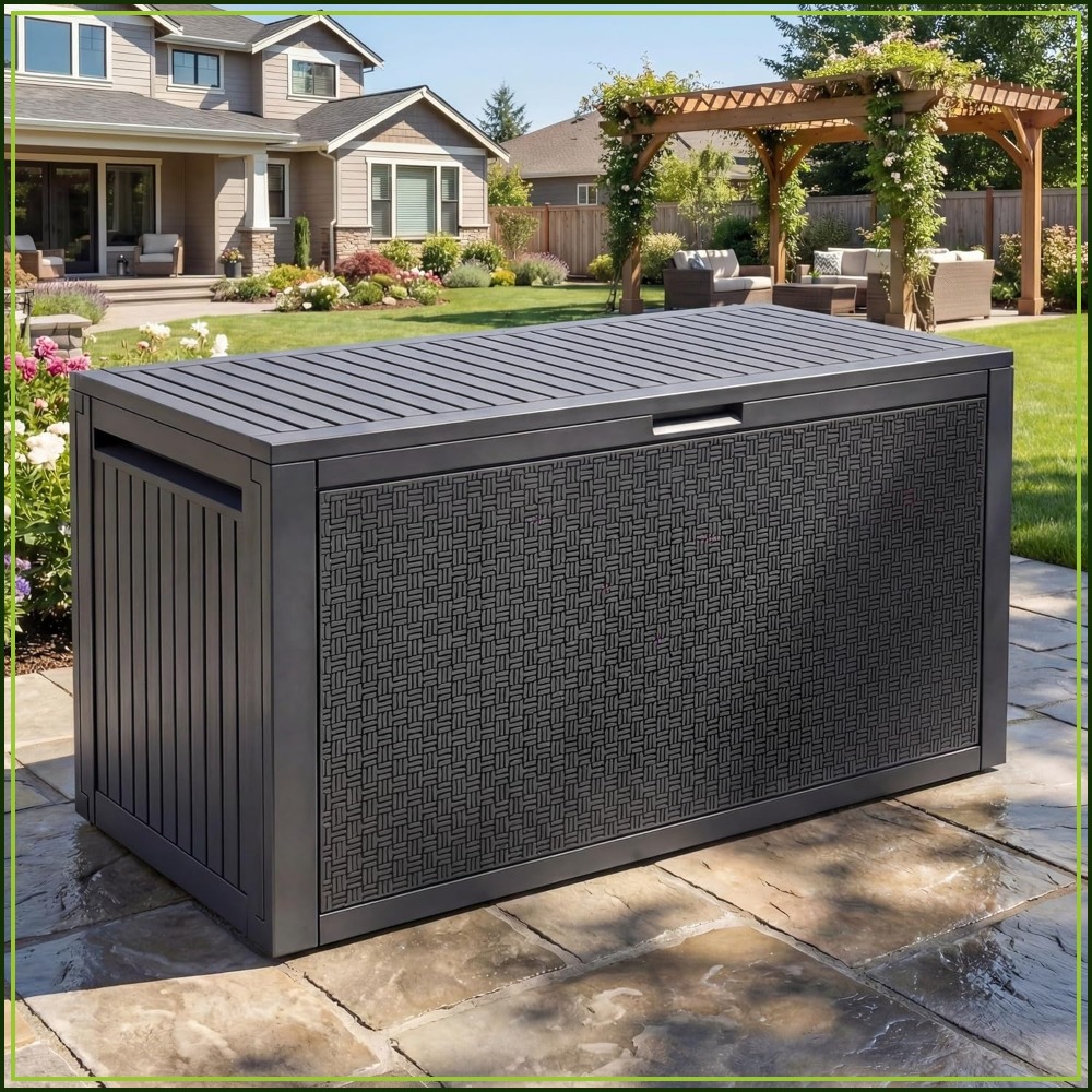 Gardening Tools Images - 95 Gallon Outdoor Storage Deck Box,