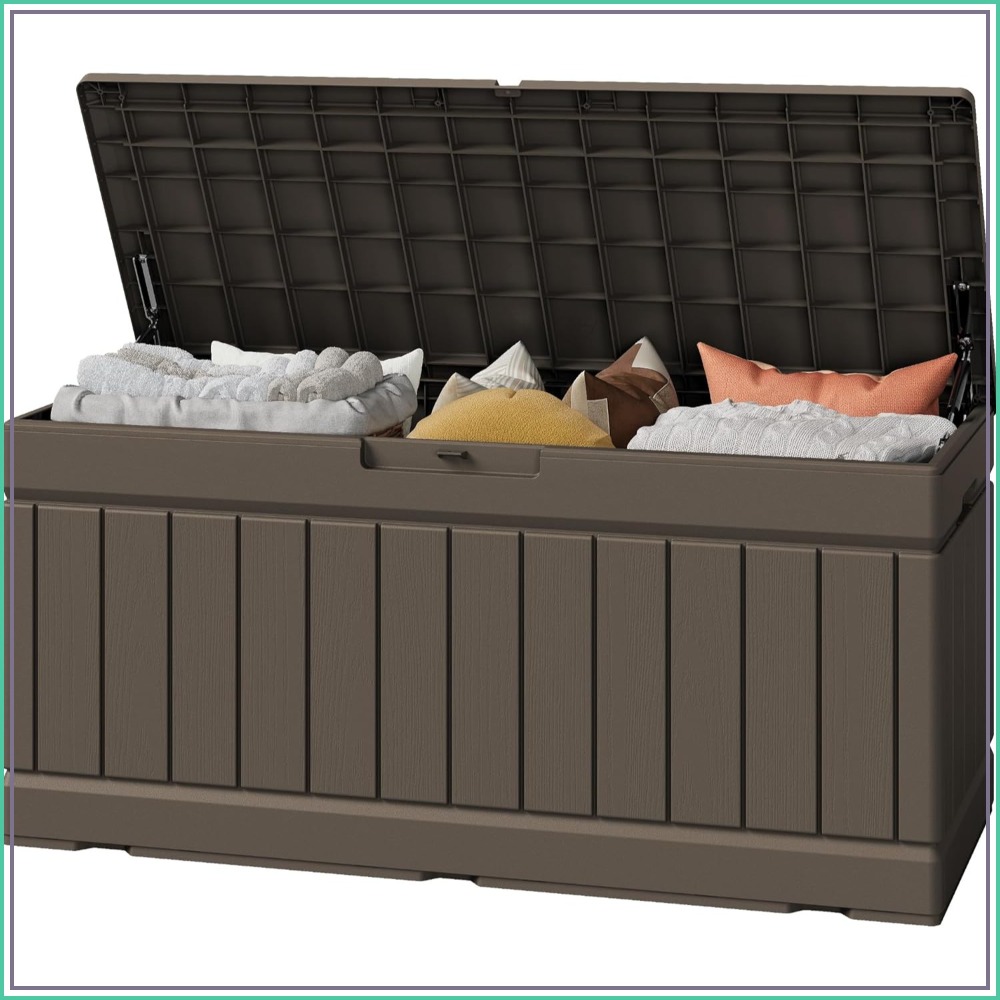 Gardening Tools Box - 82 Gallon Outdoor Storage Box with