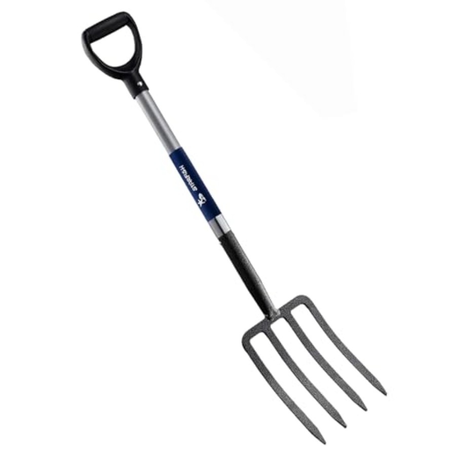 Spade Digging Fork - 4-Tine Spading Digging Fork Garden Digging