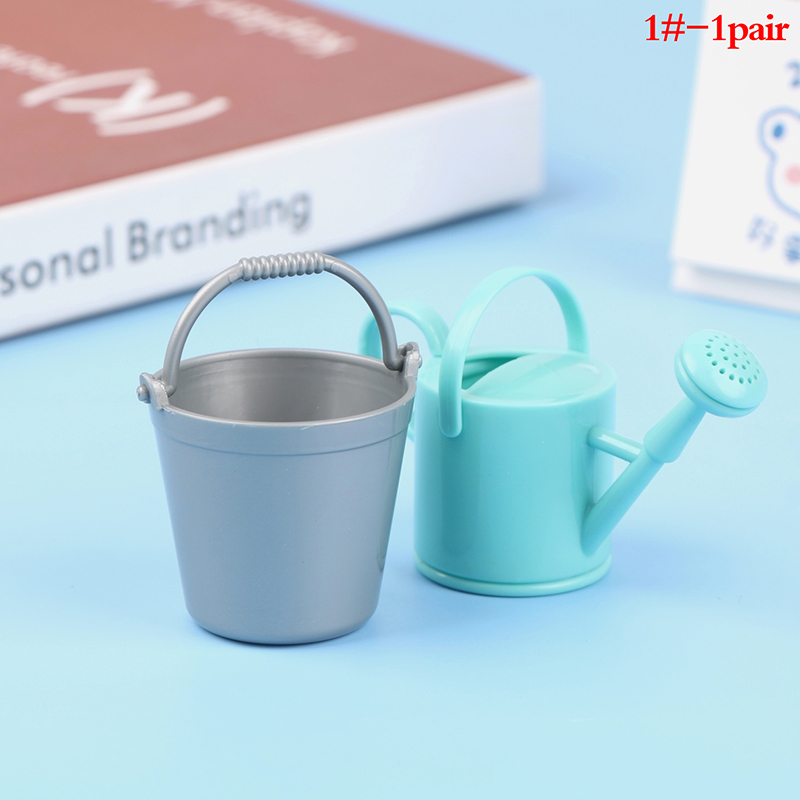 Gardening Tools Toys - 2PCS/Set Plastic Dollhouse Miniature Bucket Watering