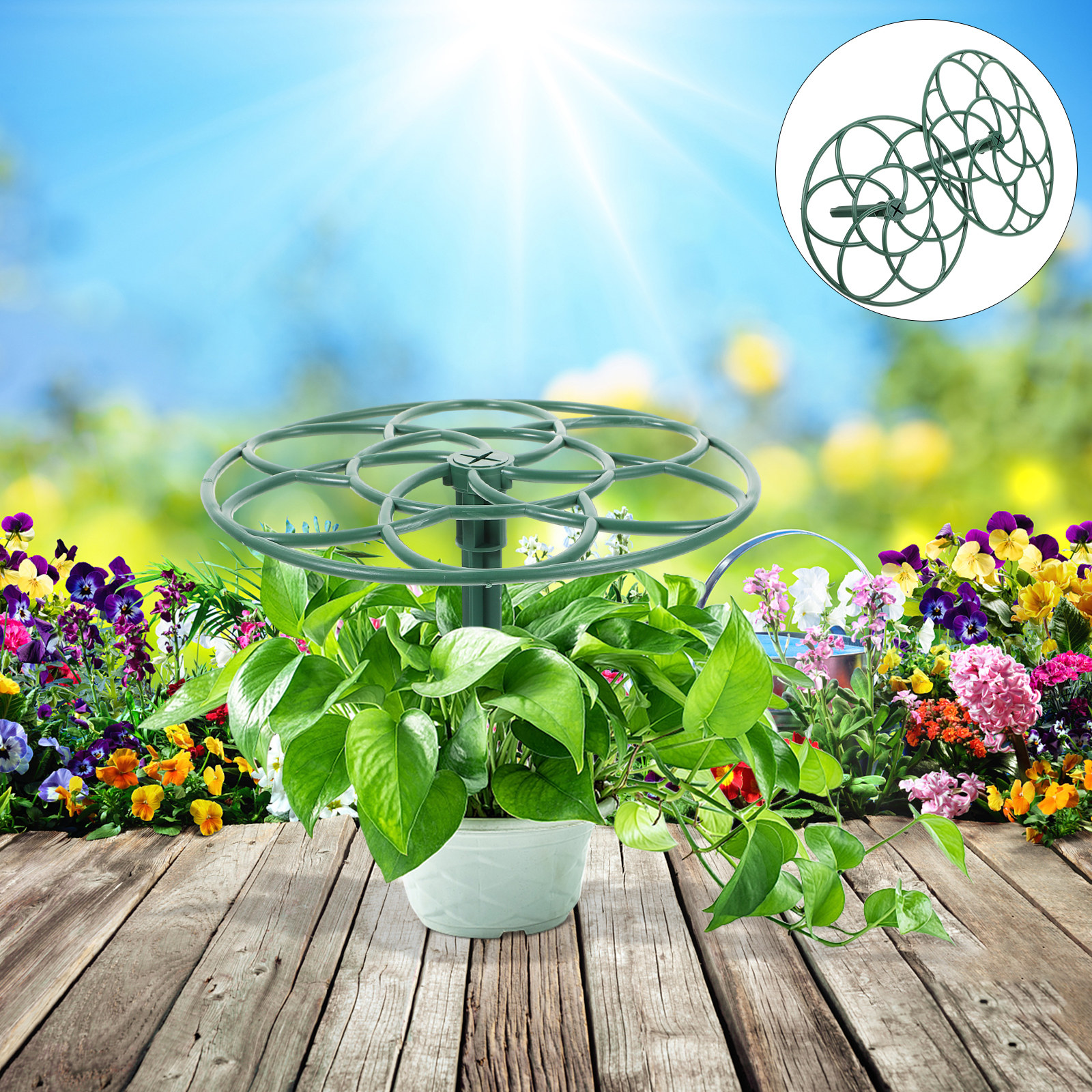 Gardening Tools Needed - 2Pcs Sunflower Shaped Flower Support Rack
