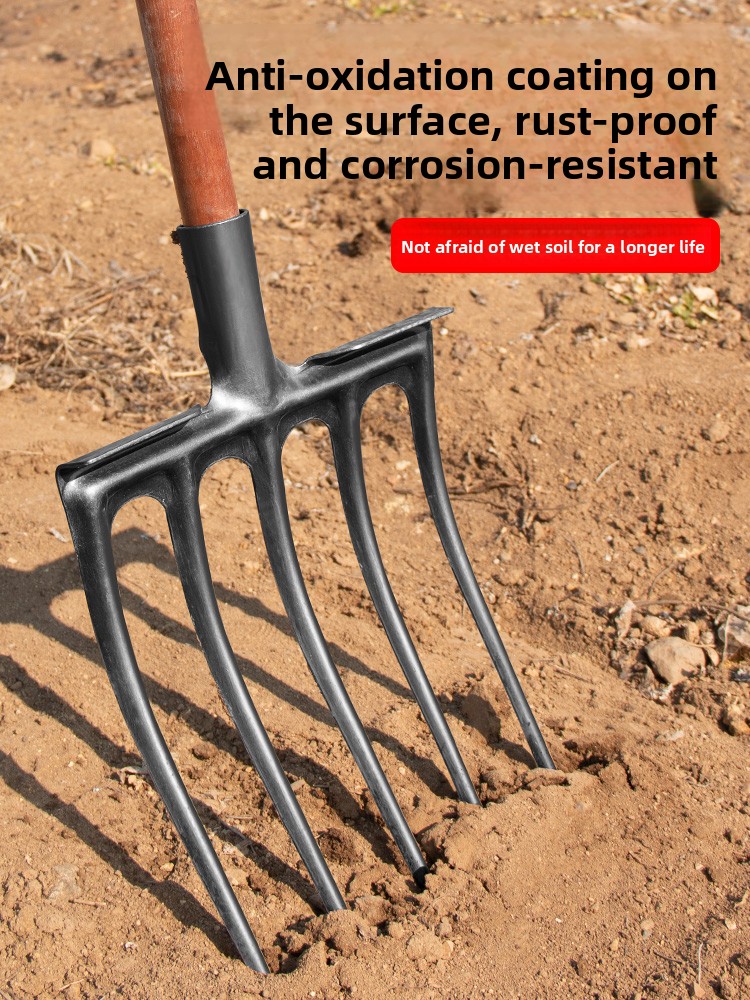 Soil Tilling Fork Farming Tool - Spade Digging Fork บทวิจารณ์และราคา