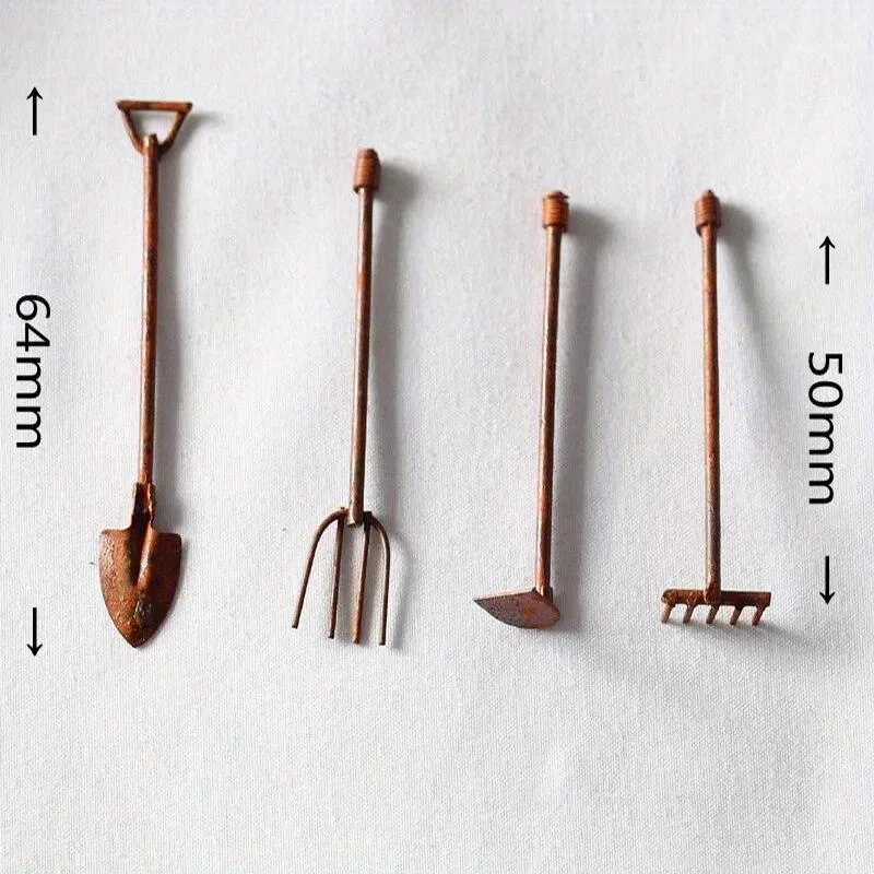 4Pcs/Pack Miniature Garden Too - Gardening Tools Toys บทวิจารณ์และราคา