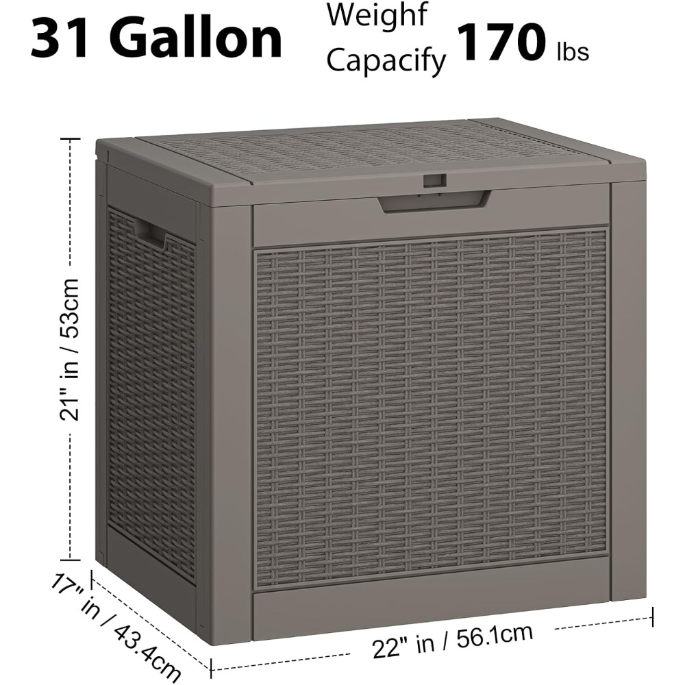 31 Gallon Waterproof Outdoor S - Gardening Tools Box บทวิจารณ์และราคา