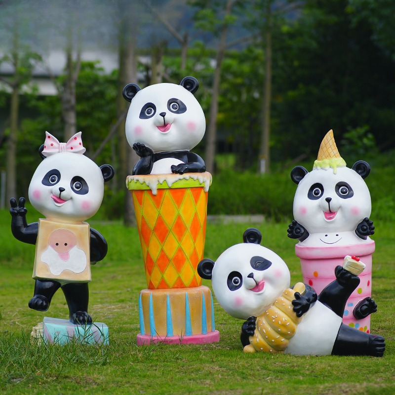 Cartoon panda ornament fibergl - Gardening Tools Cartoon บทวิจารณ์และราคา