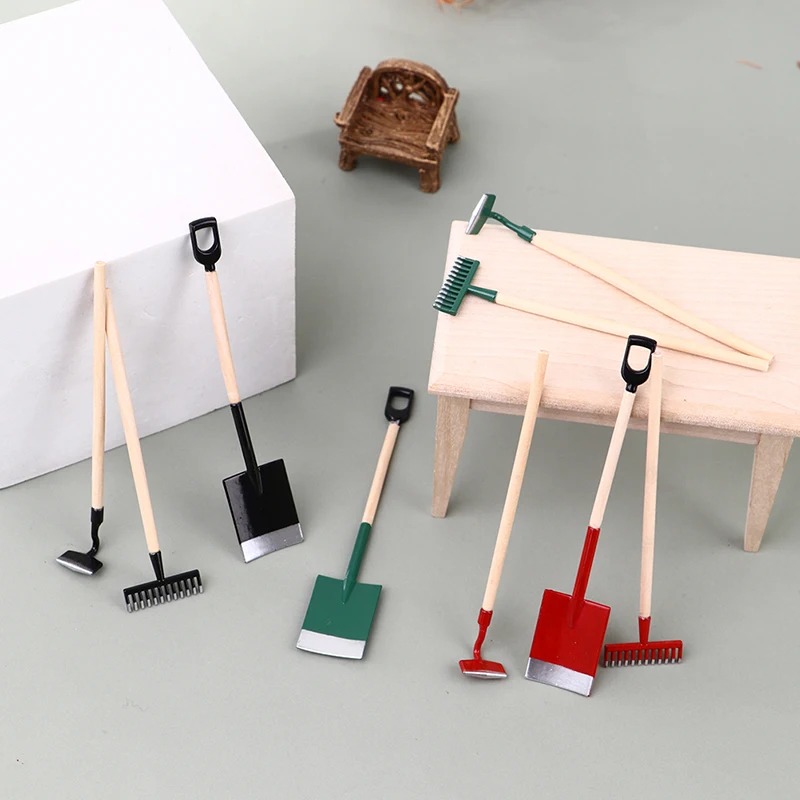3Pcs 1:12 Dollhouse Miniatures - Gardening Tools Toys บทวิจารณ์และราคา