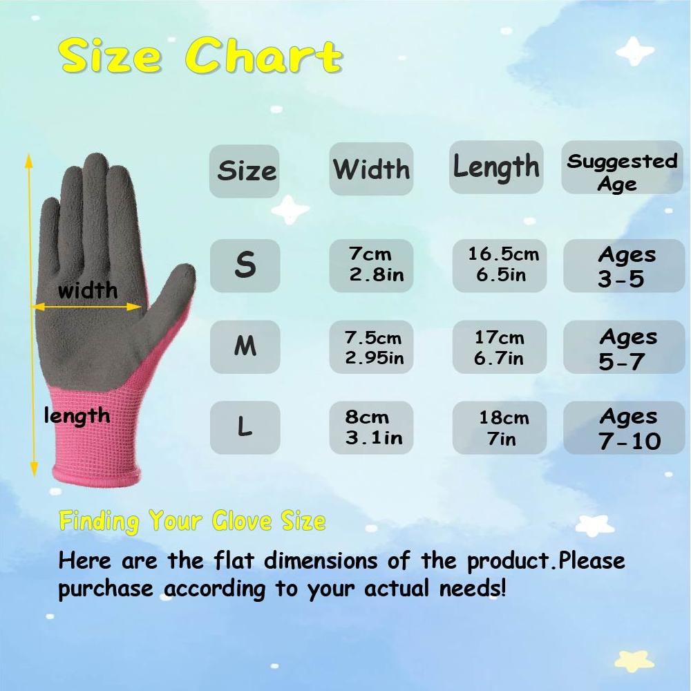 3 Pairs Kids Gardening Gloves, - Gardening Tools For 10 Year Olds บทวิจารณ์และราคา