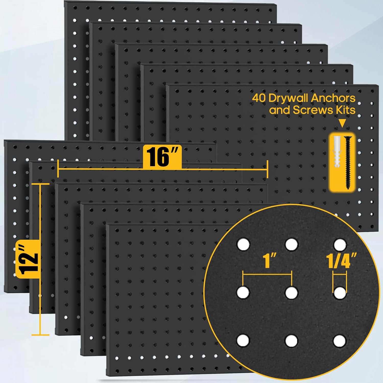 10 Pcs Metal Pegboard Panels,  - Gardening Tools Images บทวิจารณ์และราคา