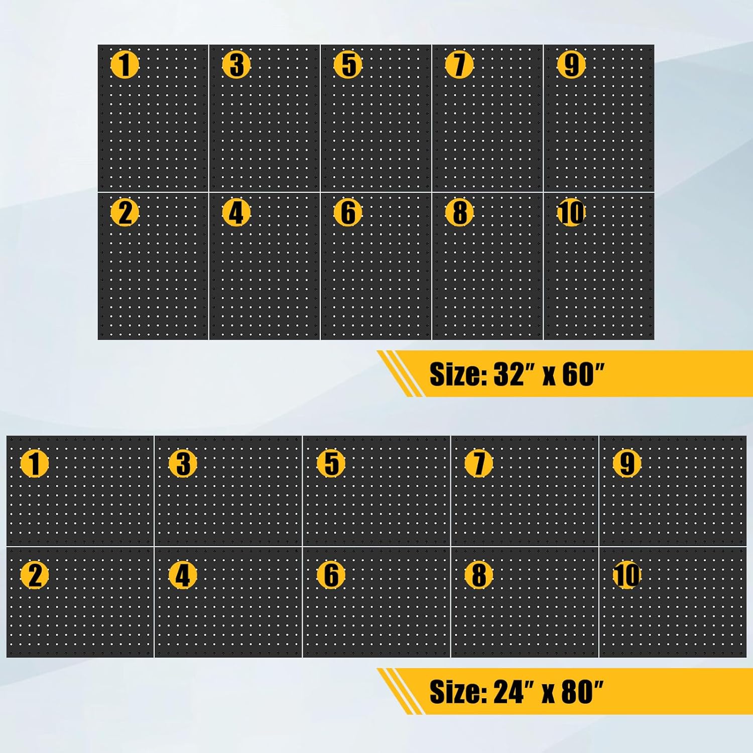 10 Pcs Metal Pegboard Panels,  - Gardening Tools Images บทวิจารณ์และราคา