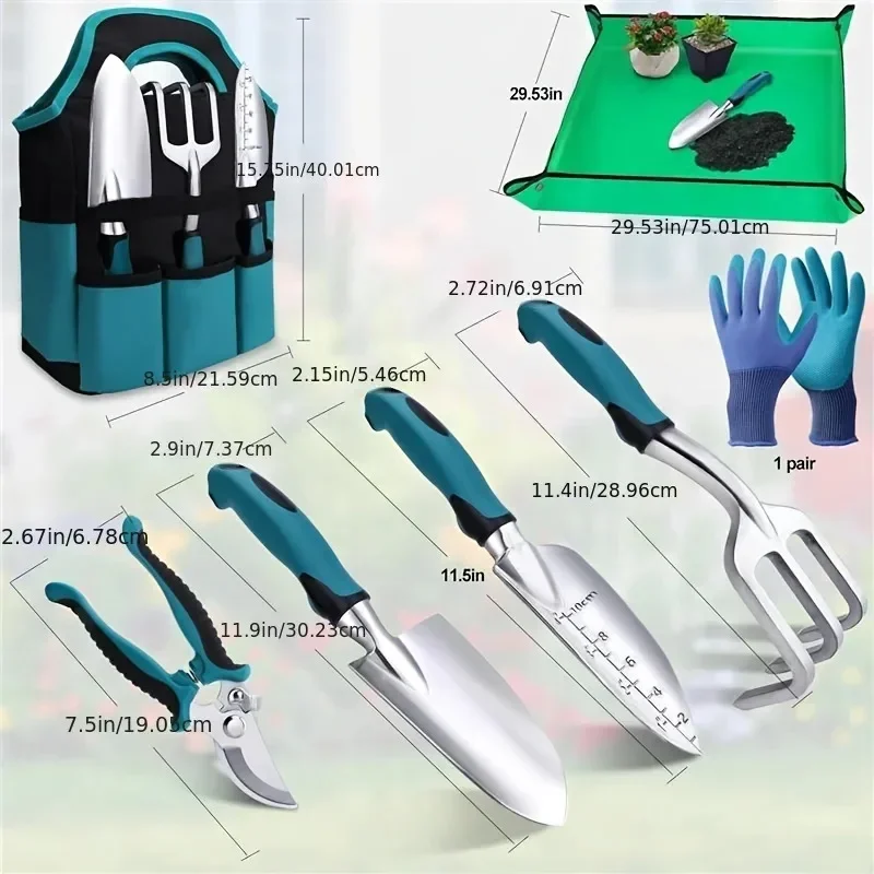 7PCS Garden Hand Tools Set Hea - Spade Digging Fork บทวิจารณ์และราคา