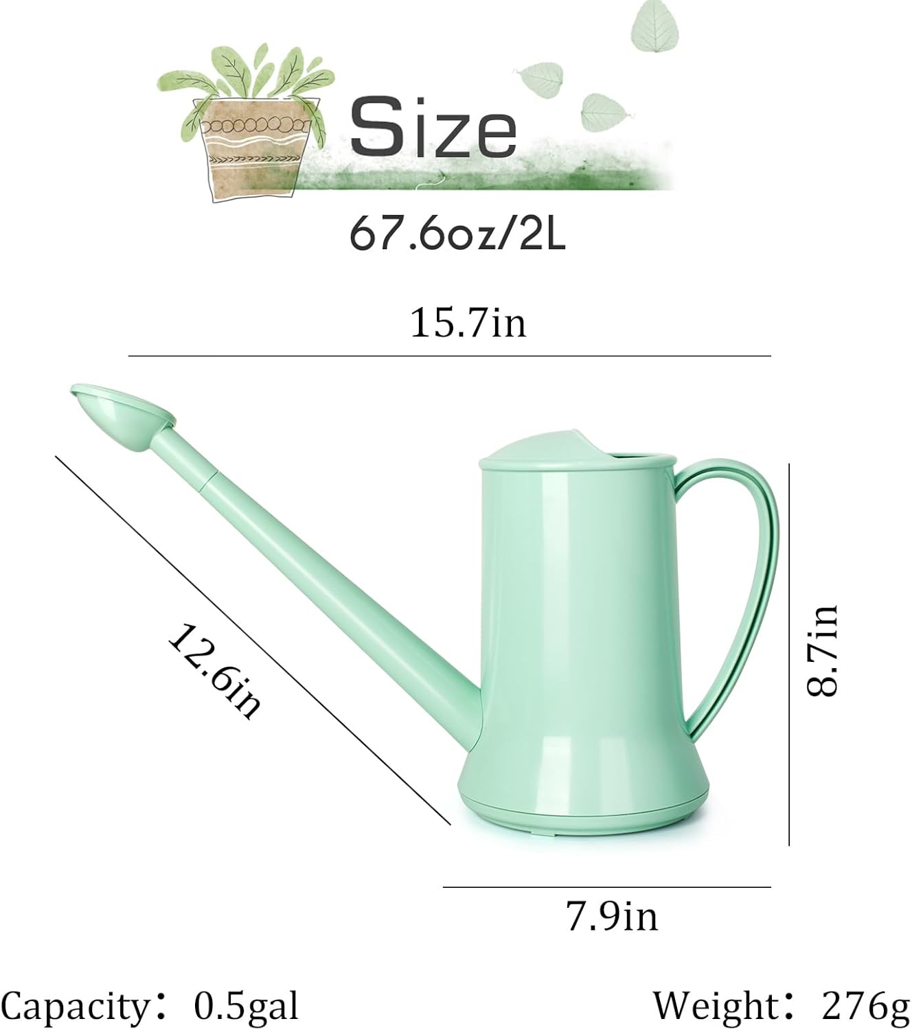 1/2 Gallon Small Indoor Plant  - Watering Can Long Spout บทวิจารณ์และราคา