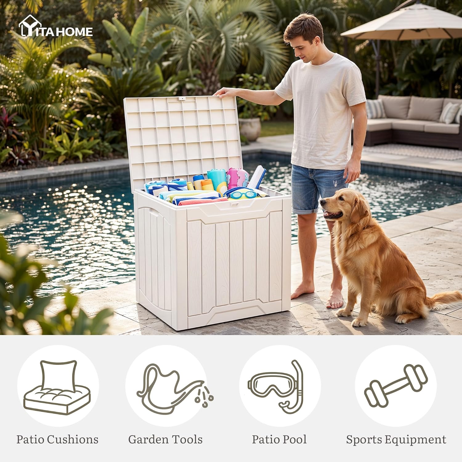 31 Gallon Deck Box Set of 2 Lo - Gardening Tools Images บทวิจารณ์และราคา