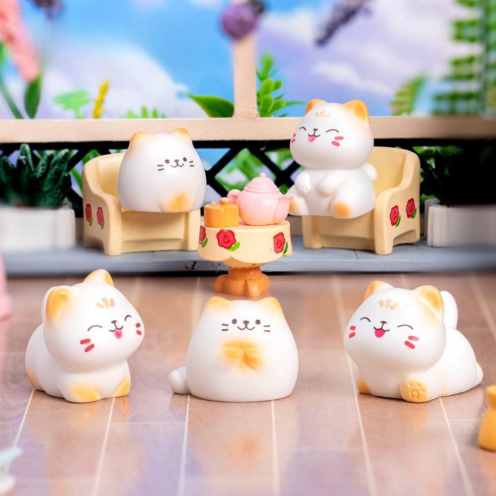Kawaii Mini Cats Ornament Fair - Gardening Tools Toys บทวิจารณ์และราคา