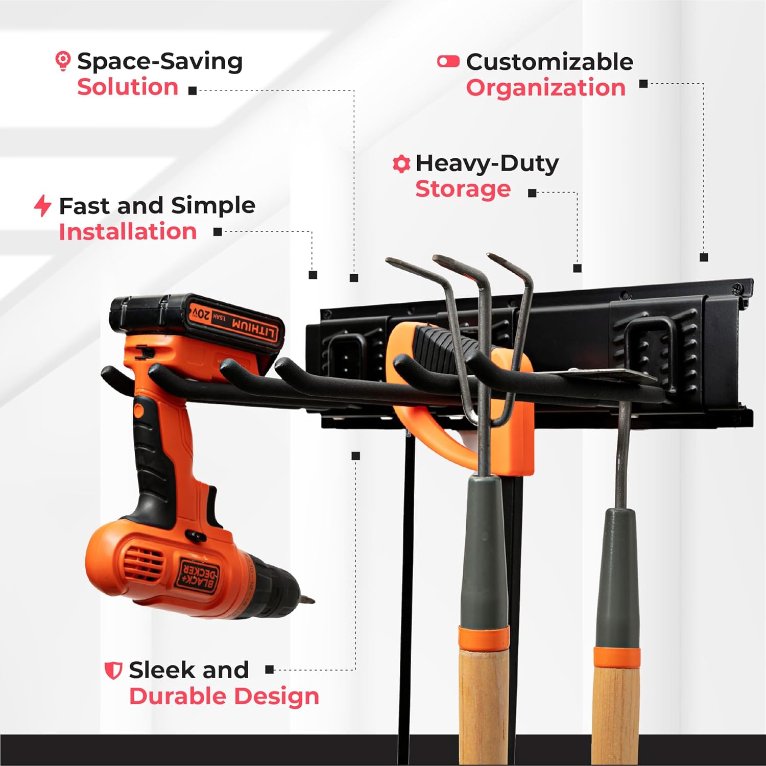80-Inch Garage Tool Organizer  - Gardening Tools Images บทวิจารณ์และราคา