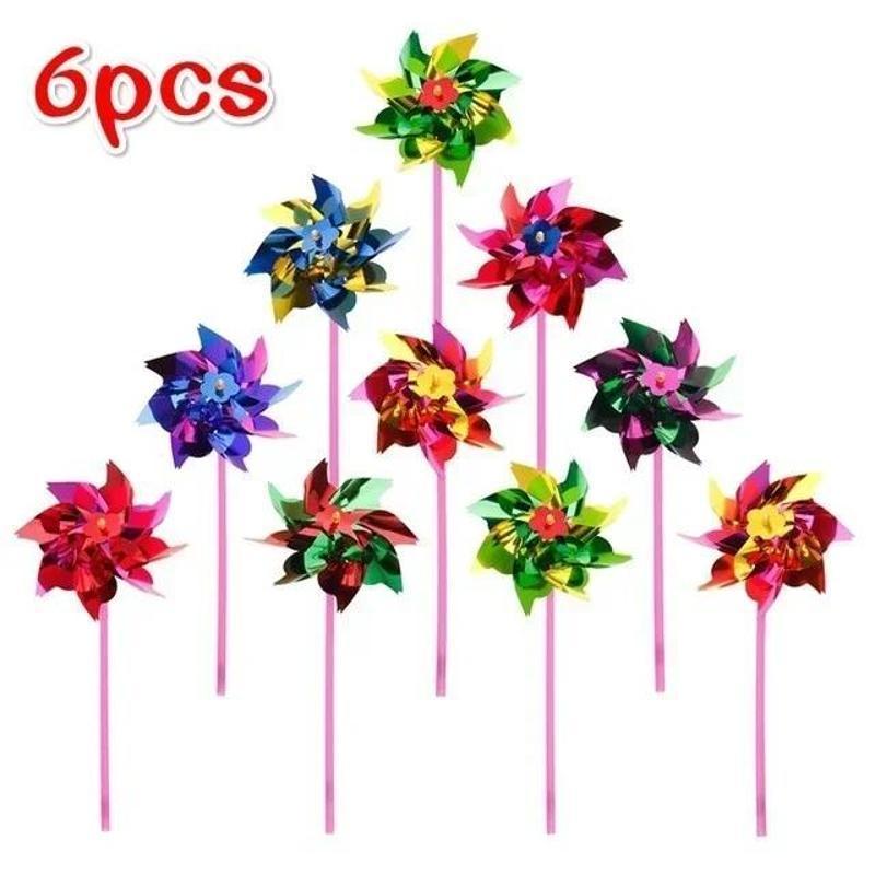 6Pcs Plastic Windmill Pinwheel - Gardening Tools Toys บทวิจารณ์และราคา