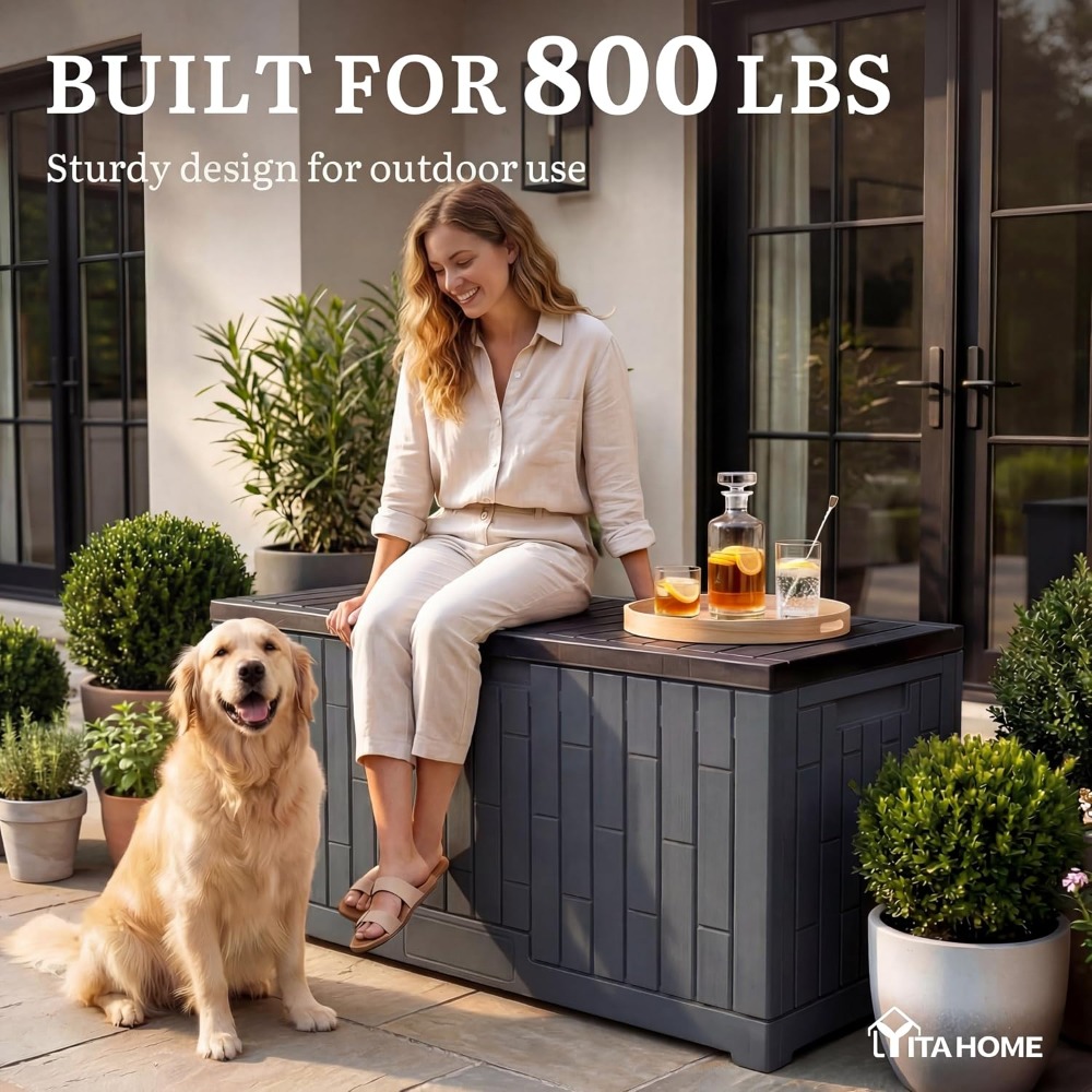 120 Gallon Large Deck Box - 53 - Gardening Tools Images บทวิจารณ์และราคา
