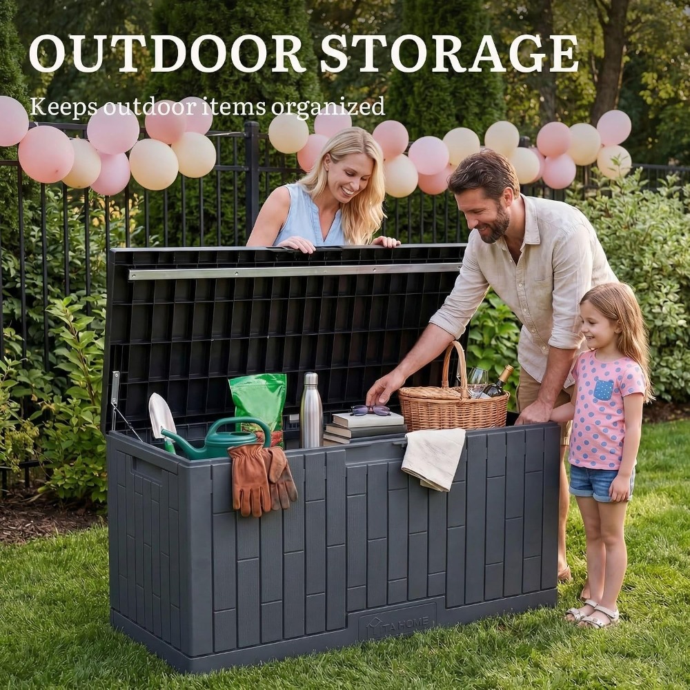 120 Gallon Large Deck Box - 53 - Gardening Tools Images บทวิจารณ์และราคา