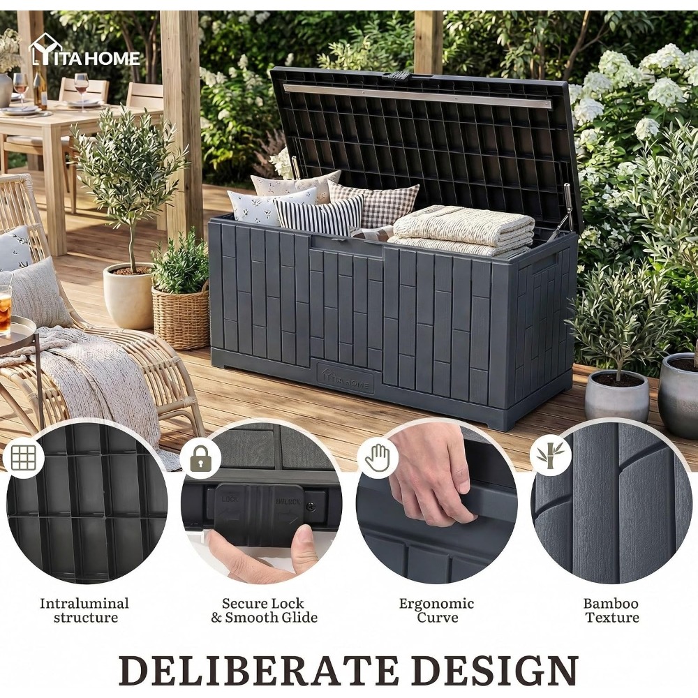 120 Gallon Large Deck Box - 53 - Gardening Tools Images บทวิจารณ์และราคา