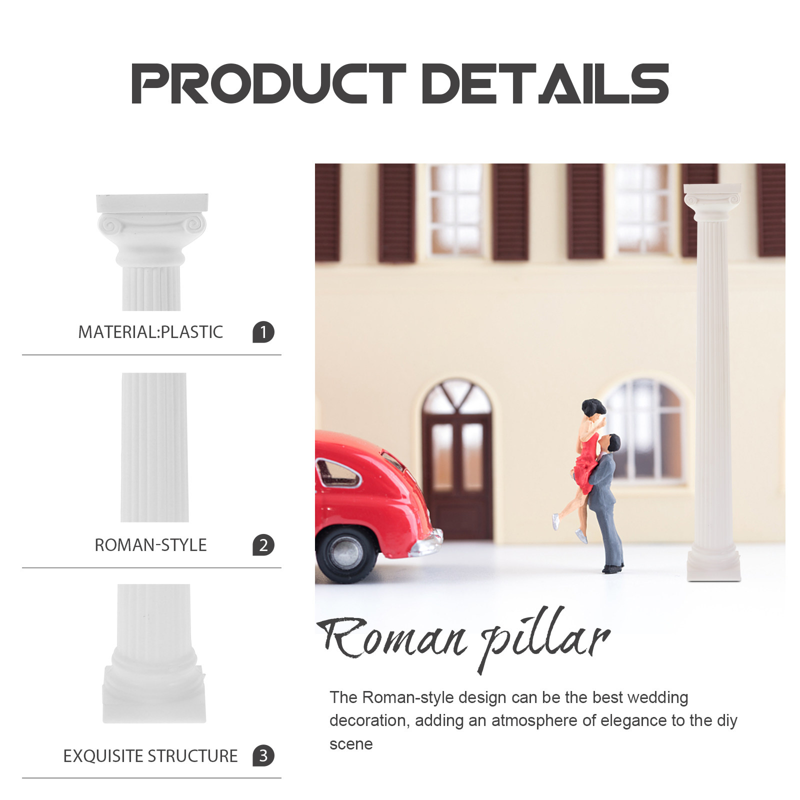 6Pcs Roman Pillar Decoration M - Gardening Tools Photo บทวิจารณ์และราคา