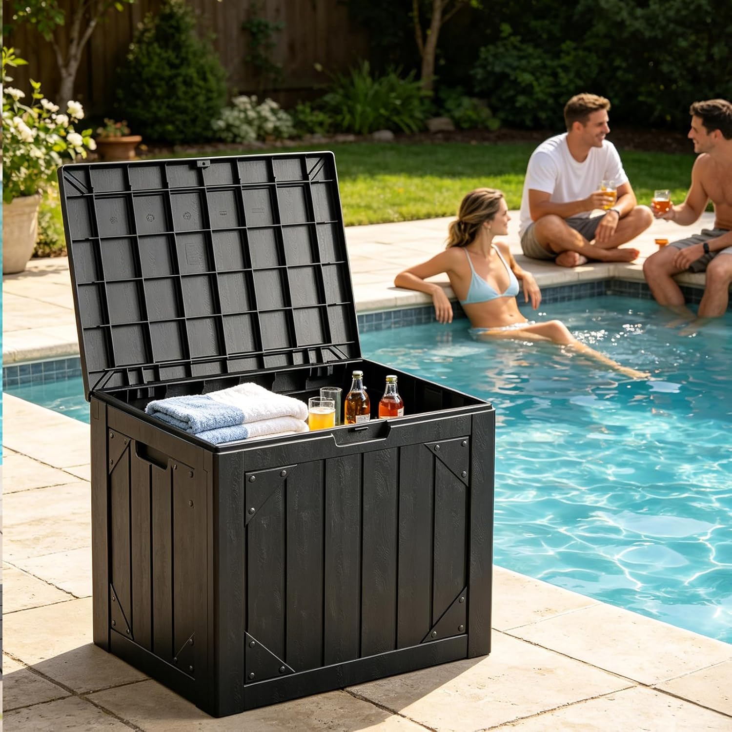 30 Gallon Outdoor Storage Box  - Gardening Tools Images บทวิจารณ์และราคา