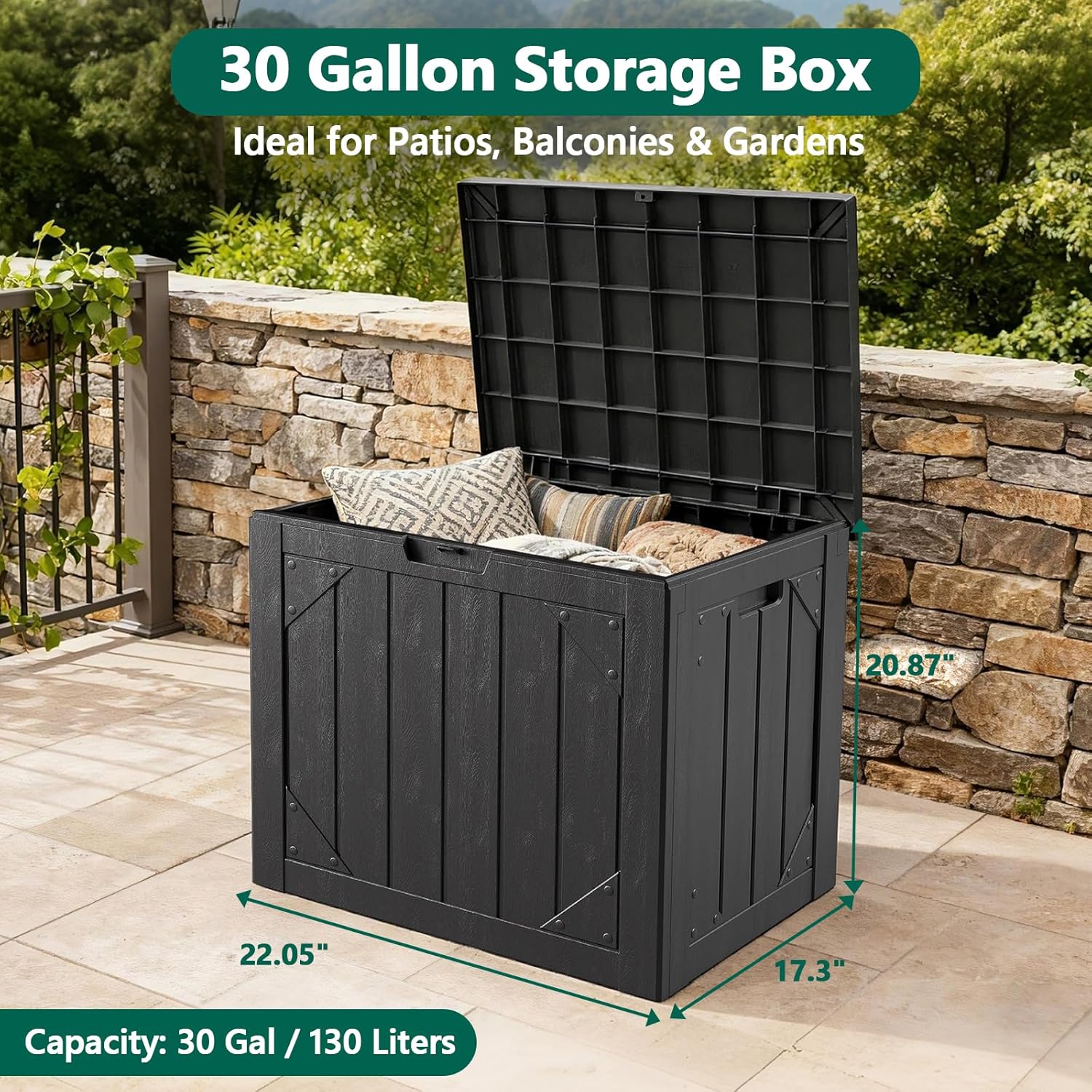30 Gallon Outdoor Storage Box  - Gardening Tools Images บทวิจารณ์และราคา