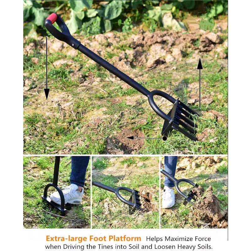 Heavy Duty 5 Tine Pitchfork Ga - Spade Digging Fork บทวิจารณ์และราคา