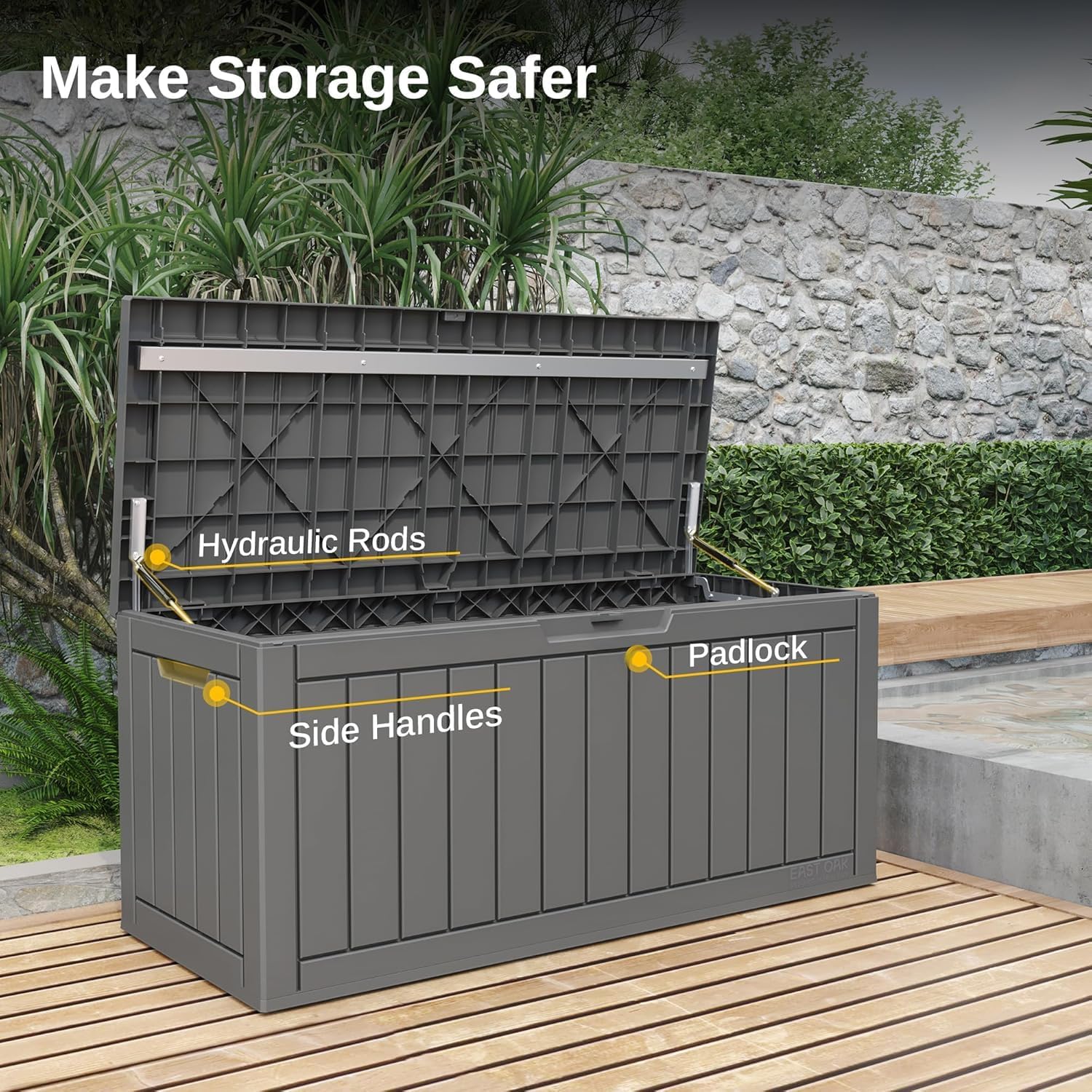 Patio Garden Tool Storage, Gre - Gardening Tools Box บทวิจารณ์และราคา