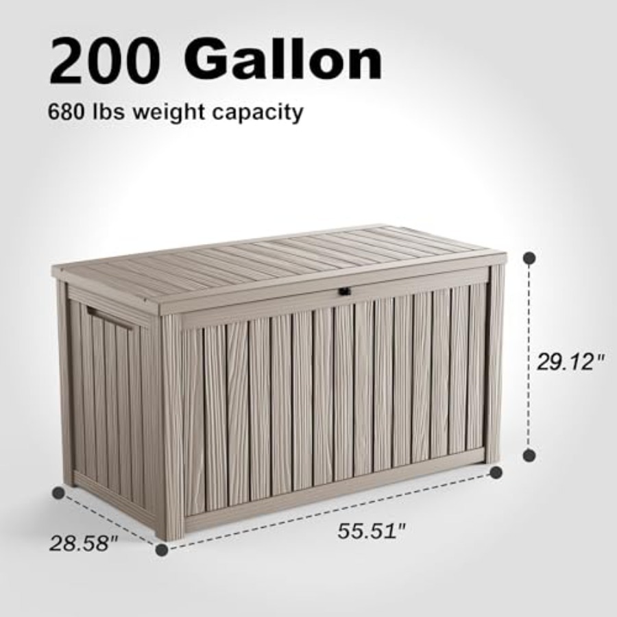 200 Gallon outdoor storage box - Gardening Tools Box บทวิจารณ์และราคา