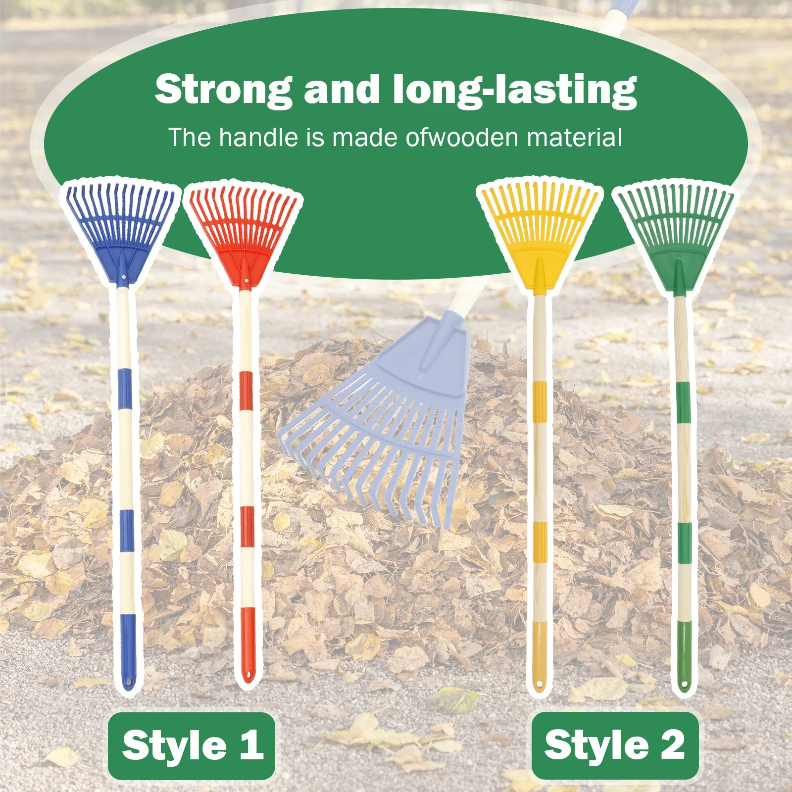 2Pcs Kids Leaf Rake Adjustable - Gardening Tools For 10 Year Olds บทวิจารณ์และราคา