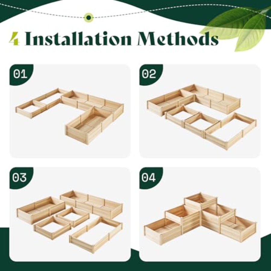 3-Tier Raised Garden Bed for O - Gardening Tools Box บทวิจารณ์และราคา