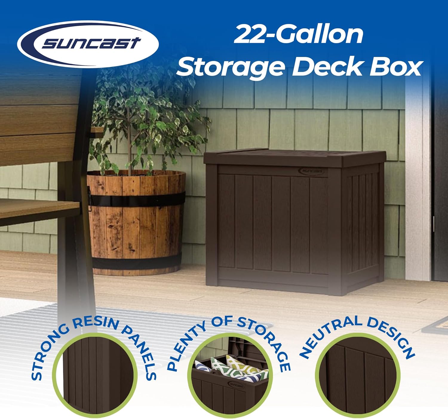 22 Gallon Outdoor Storage Box  - Gardening Tools Box บทวิจารณ์และราคา