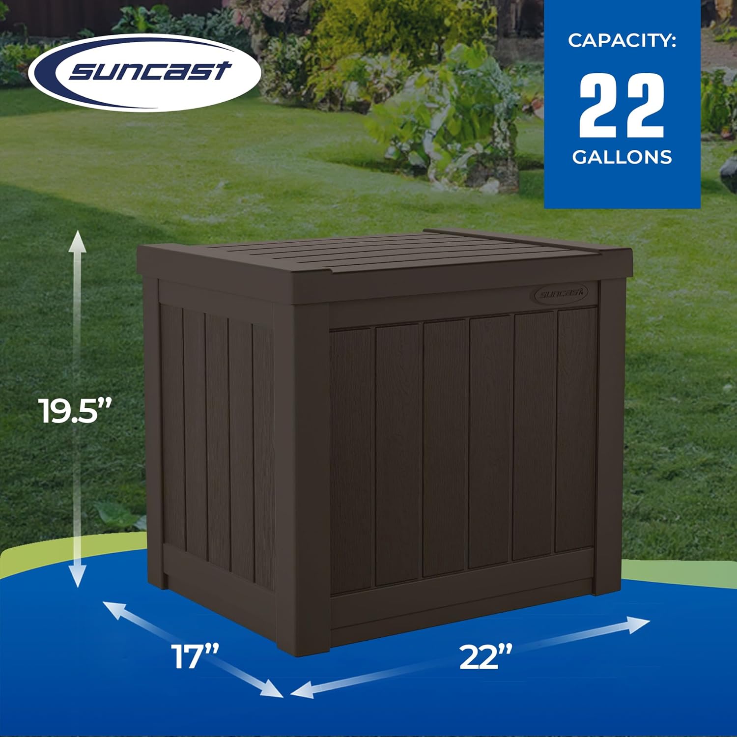 22 Gallon Outdoor Storage Box  - Gardening Tools Box บทวิจารณ์และราคา