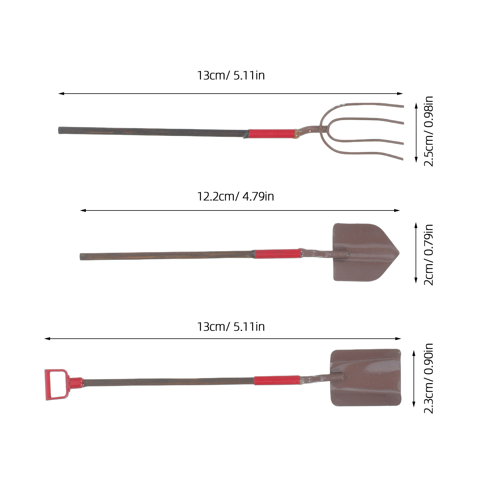 3Pcs Miniature Gardening Tools - Gardening Tools And Accessories บทวิจารณ์และราคา