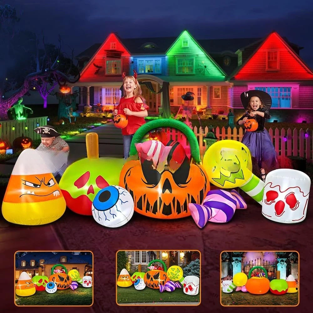 Halloween inflatable pumpkin c - Gardening Tools Cartoon บทวิจารณ์และราคา