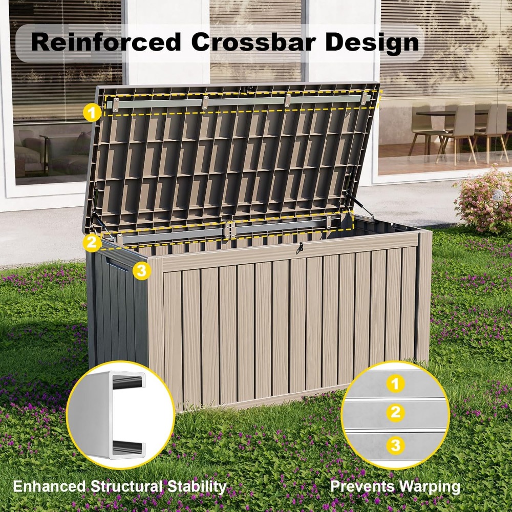 150 Gallon Lockable Outdoor St - Gardening Tools Box บทวิจารณ์และราคา