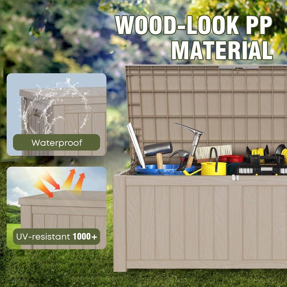 150 Gallon Lockable Outdoor St - Gardening Tools Box บทวิจารณ์และราคา