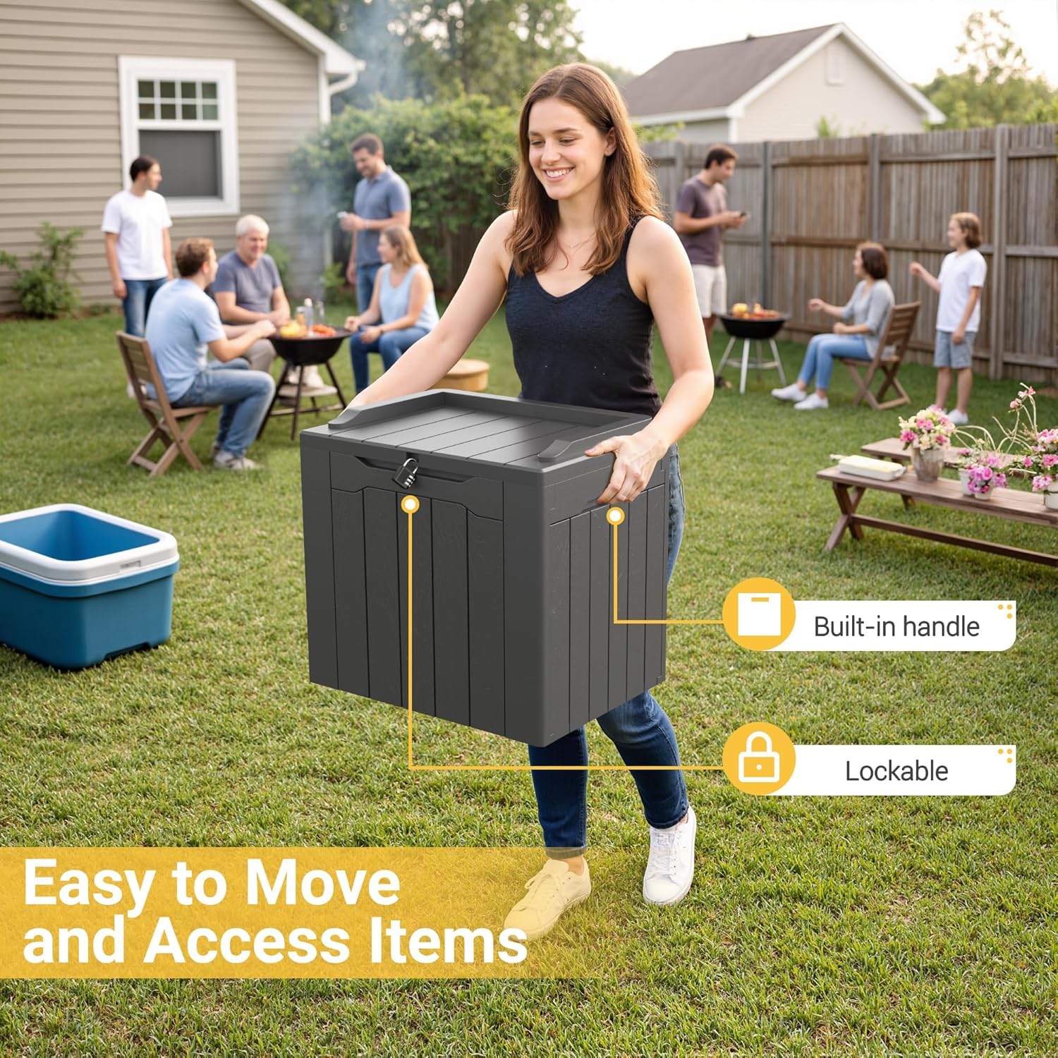 31 Gallon Outdoor Storage Box  - Gardening Tools Images บทวิจารณ์และราคา